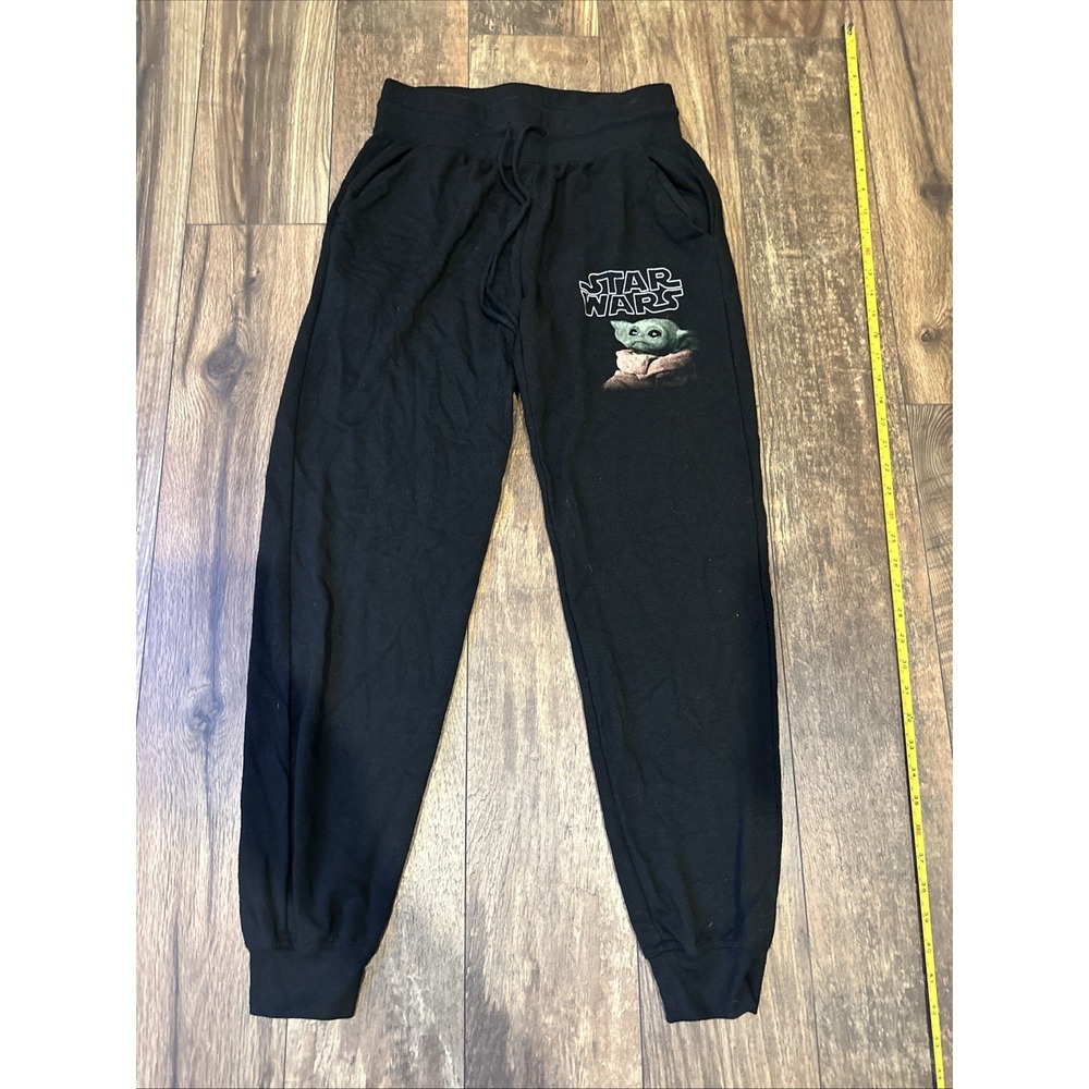 Star Wars Sweats Men's S Black‎ Baby Yoda Joggers Pull-On Pockets Drawstring